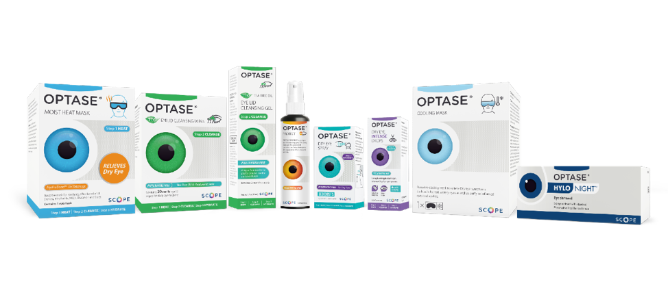 Collection of Optase artificial tears products for use after EVO ICL surgery